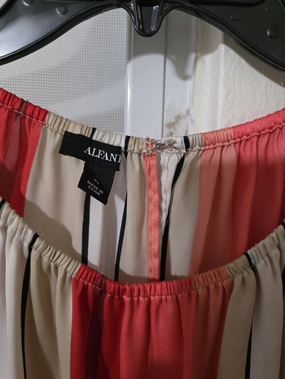 Alfani Striped Maxi Skirt in Red and Cream